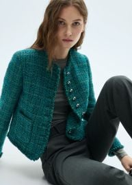 Pocket tweed jacket - Women MANGO OUTLET USA at Mango Outlet